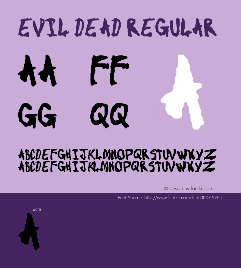 Evil Dead Regular 3 Font Sample