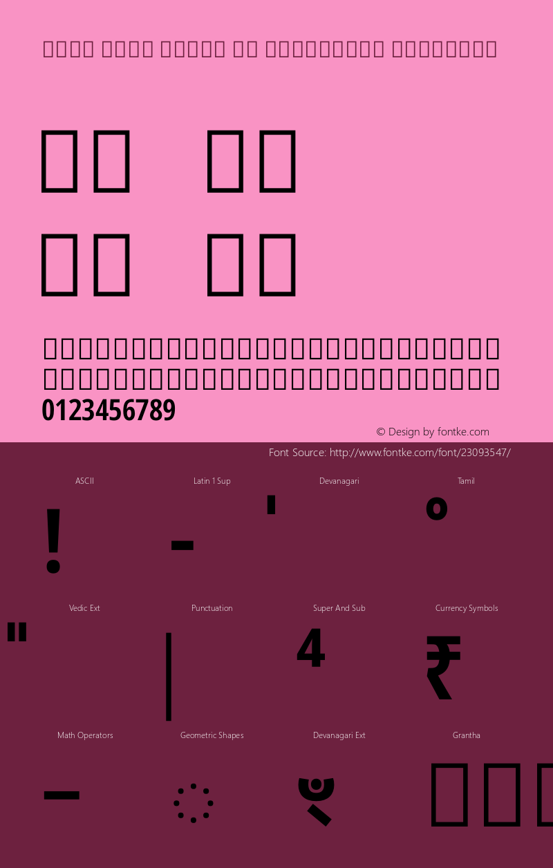 Noto Sans Tamil UI Condensed Semi Version 1.901 Font Sample