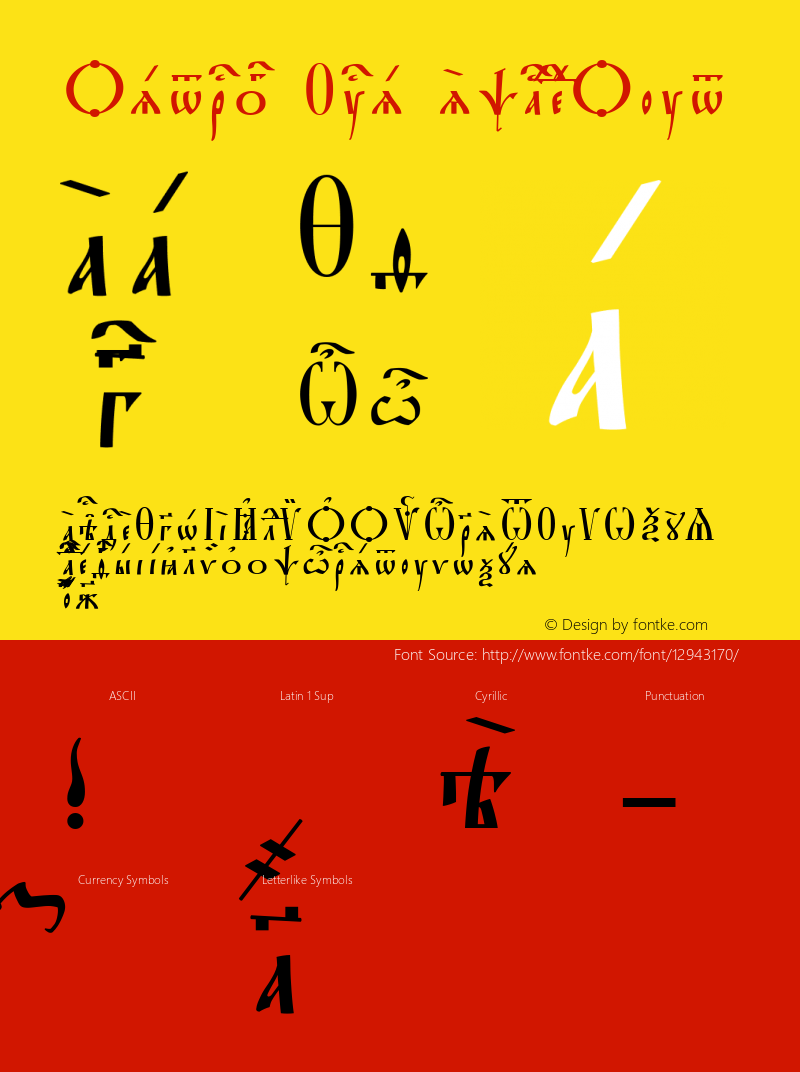 Ostrog Ucs SpacedOut Version 2008.05.24 Font Sample