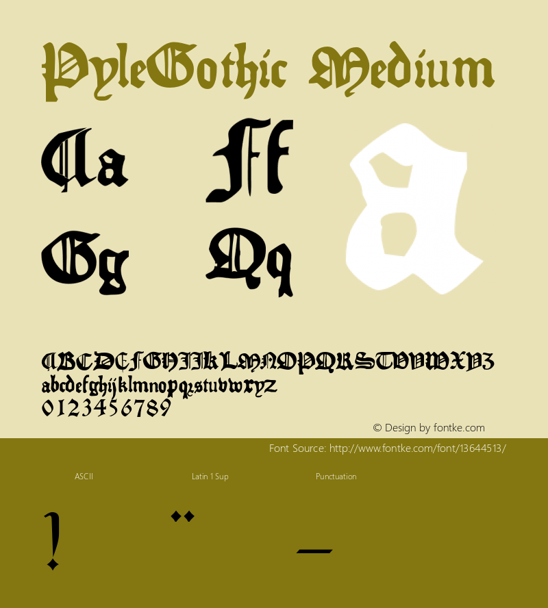 PyleGothic Medium 001.000 Font Sample