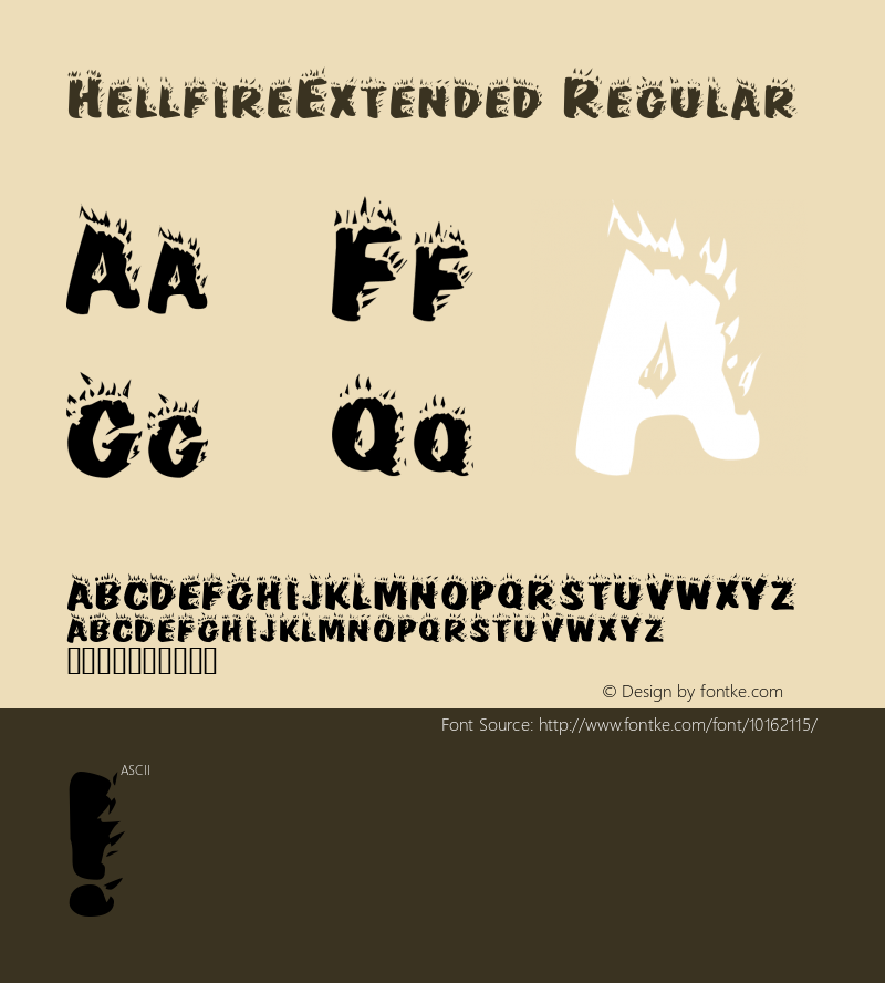 HellfireExtended Regular Rev. 003.000 Font Sample