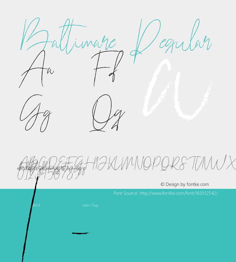 Baltimare Version 1.00;January 8, 2021;FontCreator 12.0.0.2525 64-bit Font Sample