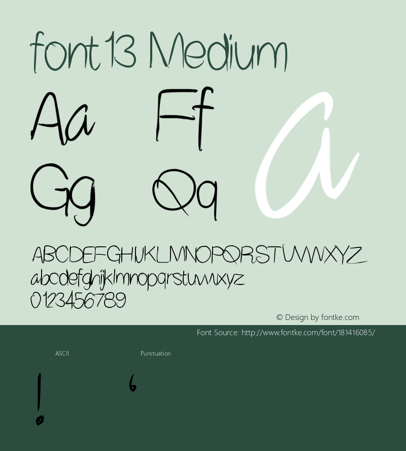 font13 Version 001.000图片样张