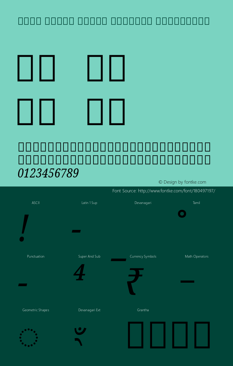 Noto Serif Tamil Slanted Condensed Version 2.001图片样张