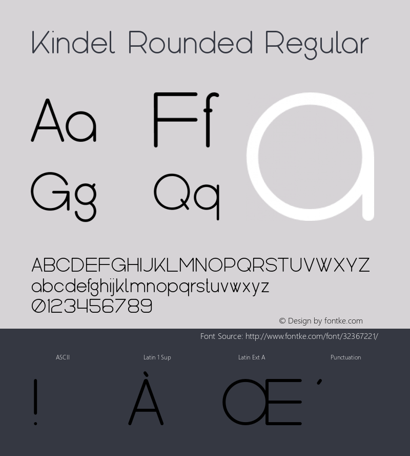 KindelRoundedRegular Version 1.002;Fontself Maker 3.0.0-3;YWFTv17 Font Sample
