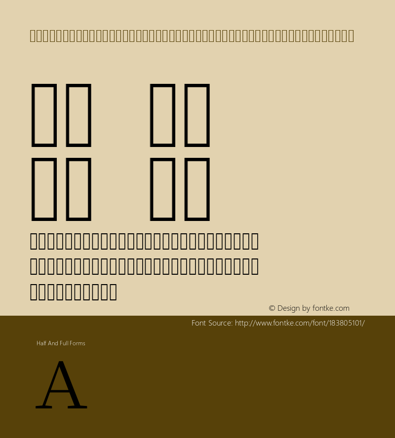 NotoSerifTC-Regular-Alphabetic Version 1.0图片样张