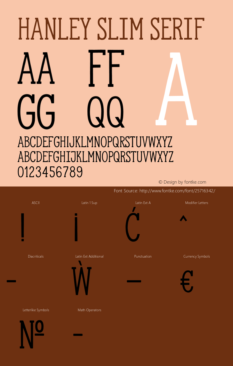 Hanley Slim Serif Version 1.000;PS 001.000;hotconv 1.0.88;makeotf.lib2.5.64775 Font Sample