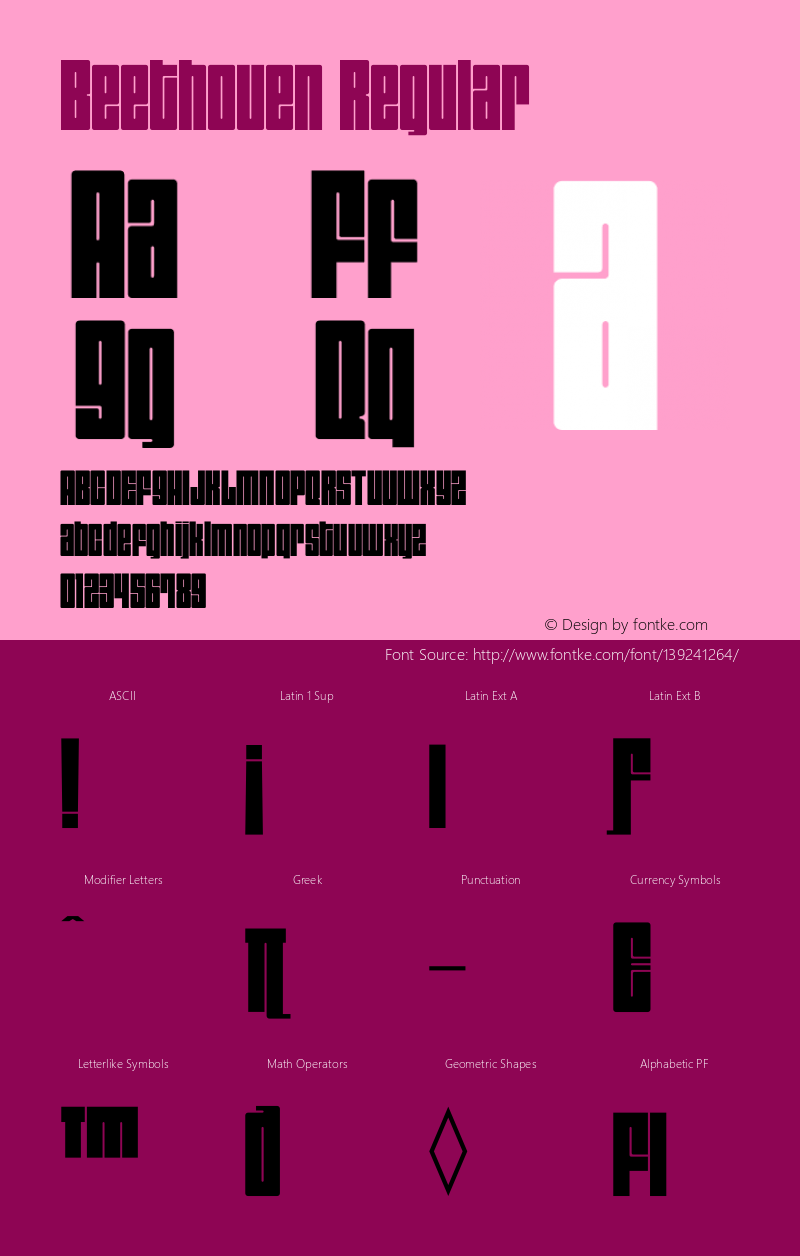 Beethoven Version 1.001;Fontself Maker 3.5.4 Font Sample