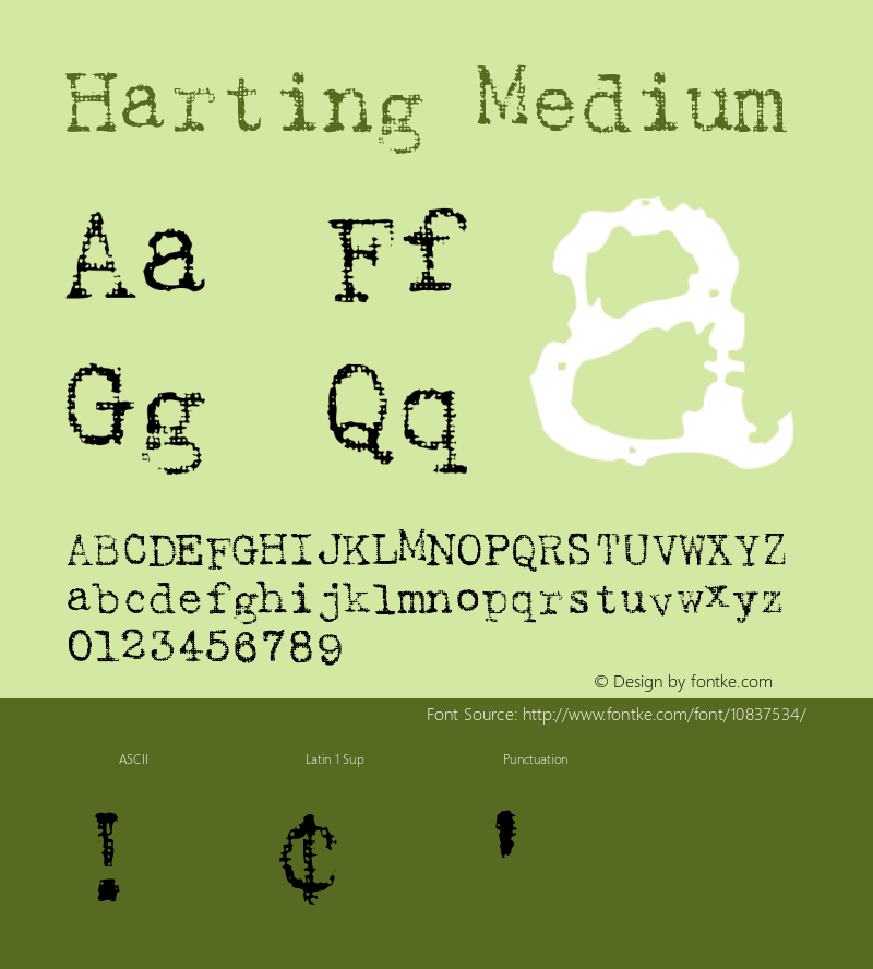 Harting Medium Version 001.000 Font Sample