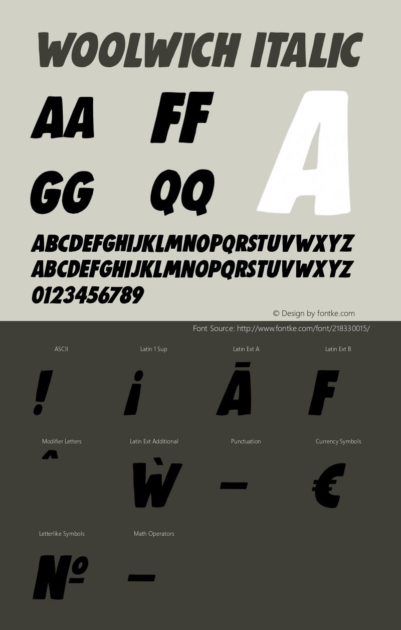 Woolwich Italic Version 1.000图片样张