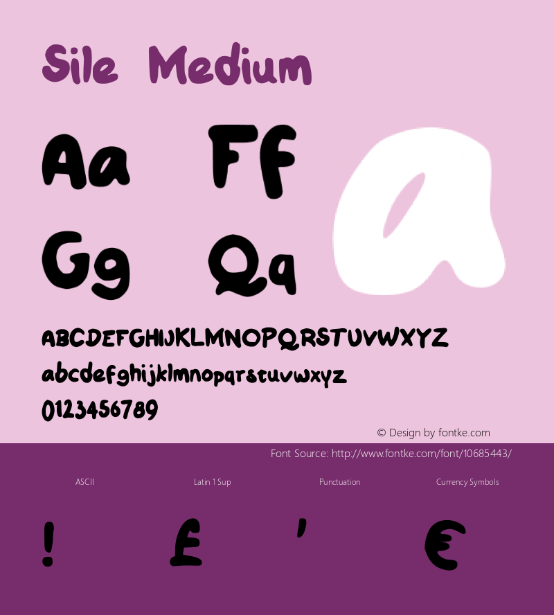 Sile Medium Version 001.000 Font Sample