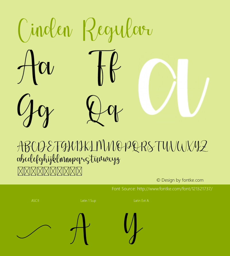 Cinden Version 1.001;Fontself Maker 3.5.1 Font Sample