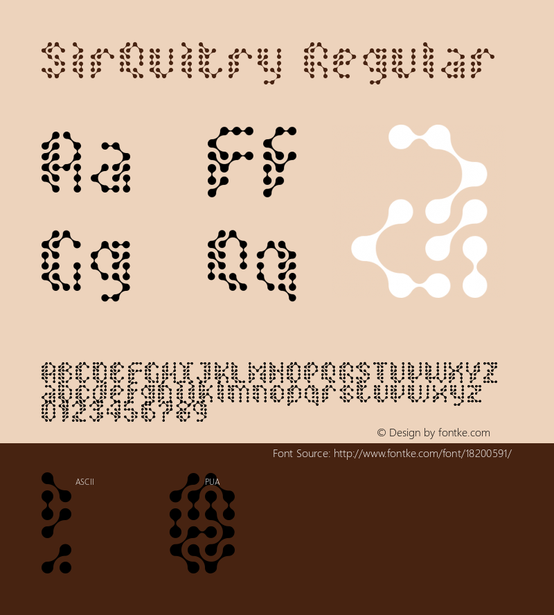 SirQuitry Regular 1999; 1.1 Font Sample