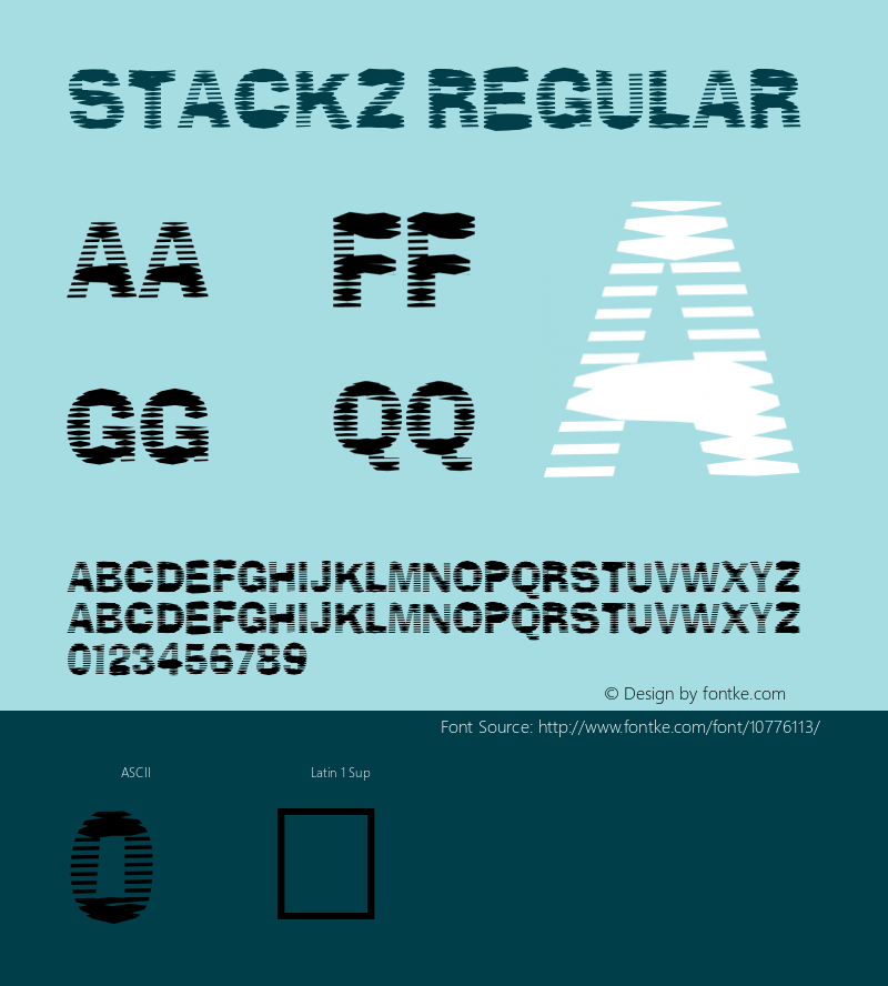 Stackz Regular TBJ.1.0 Font Sample