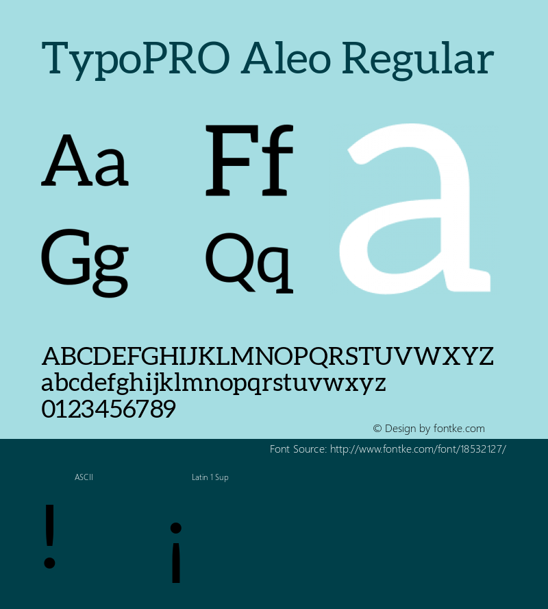 TypoPRO Aleo Regular Version 1.1 Font Sample