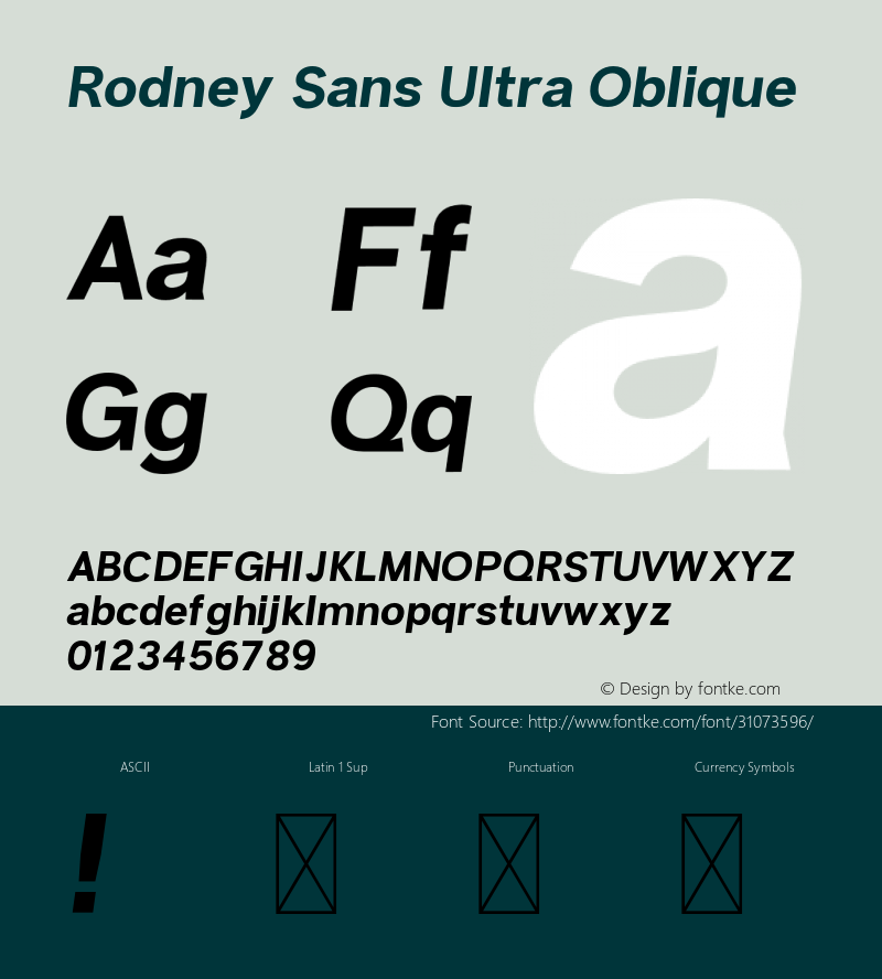 RodneySansUltraOblique Version 1.002;Fontself Maker 3.1.1;YWFTv17 Font Sample