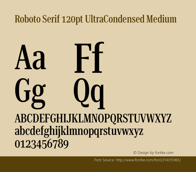 Roboto Serif 120pt UltraCondensed Medium Version 1.004图片样张