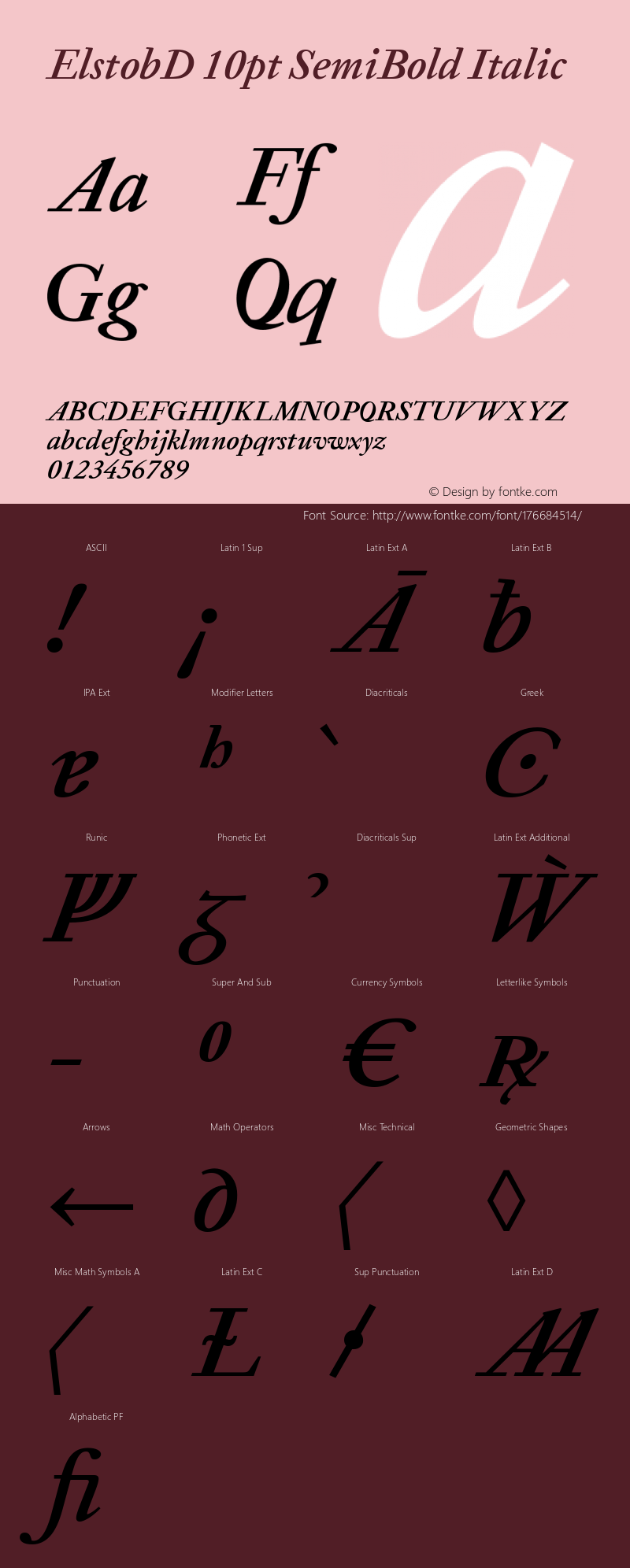 ElstobD 10pt SemiBold Italic Version 1.015; ttfautohint (v1.8.3)图片样张