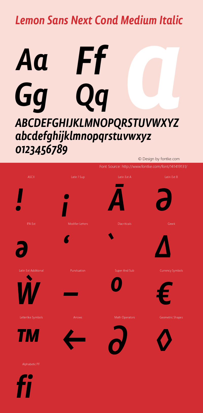 Lemon Sans Next Cond Medium Italic Version 2.012;hotconv 1.0.109;makeotfexe 2.5.65596 Font Sample