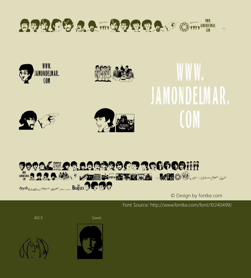 JAMON del MAR Regular Version 1.00 May 19, 2005, initial release Font Sample