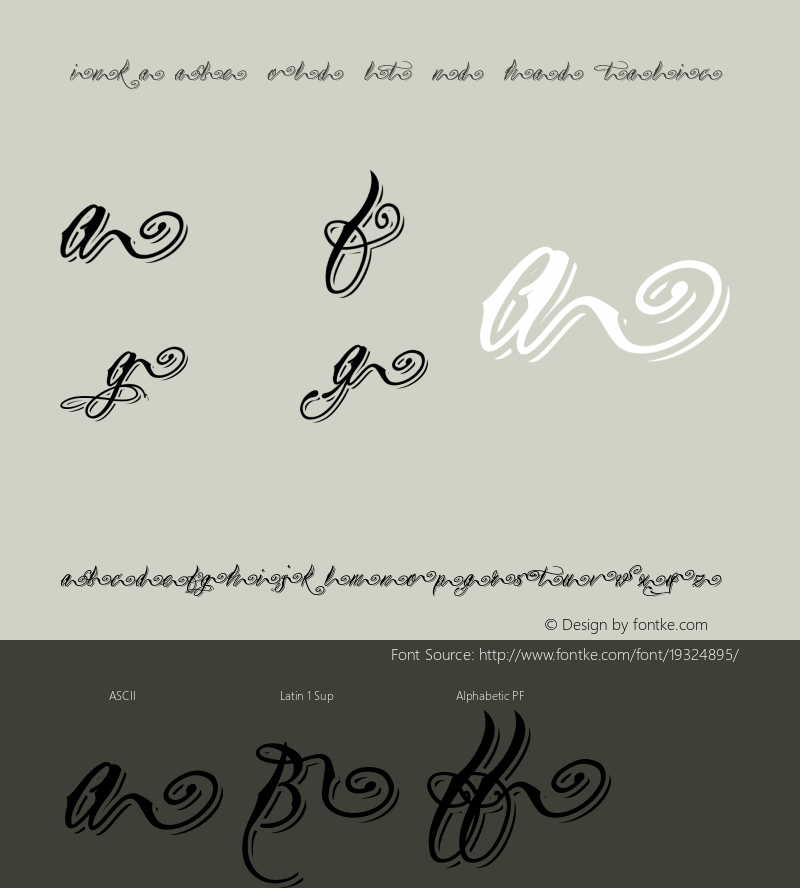 TinkaBabe-BoldAltEndShadItalic Version 1.000 Font Sample