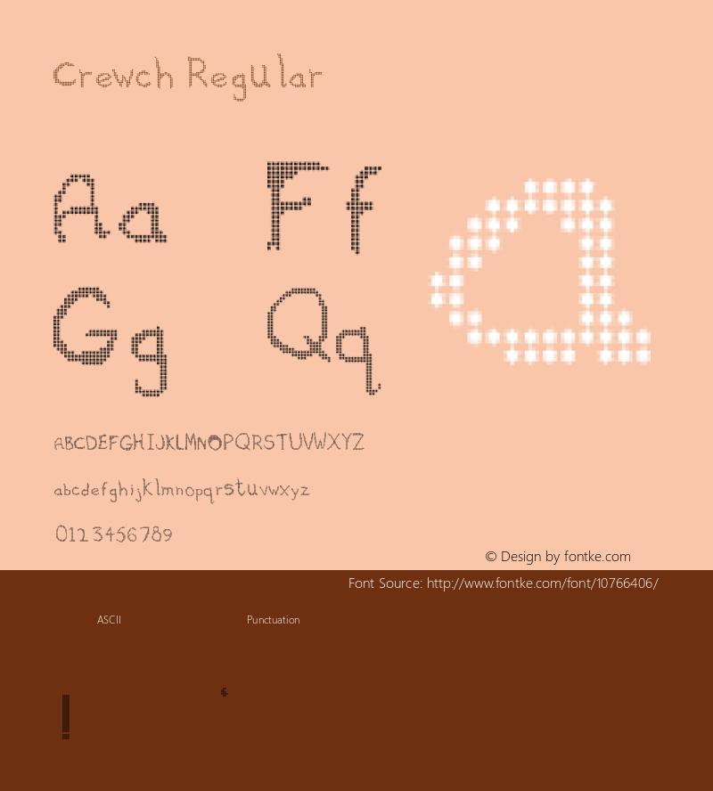 Crewch Regular Version 1.0 Font Sample