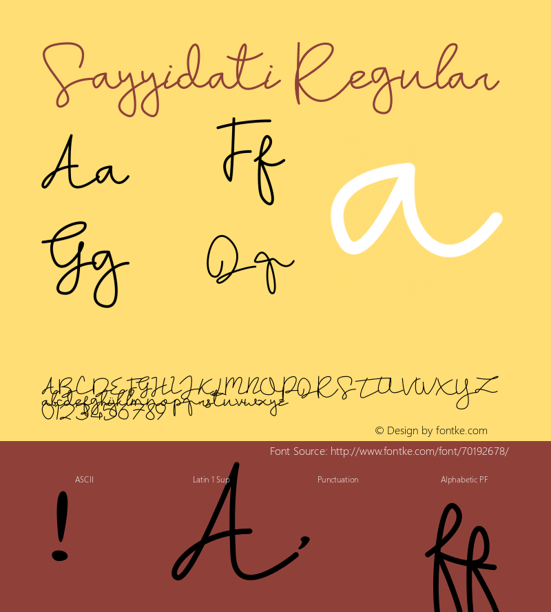 Sayyidati Version 1.002;Fontself Maker 2.3.0 Font Sample