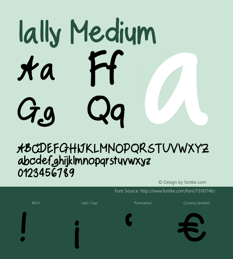 lally Version 001.000 Font Sample