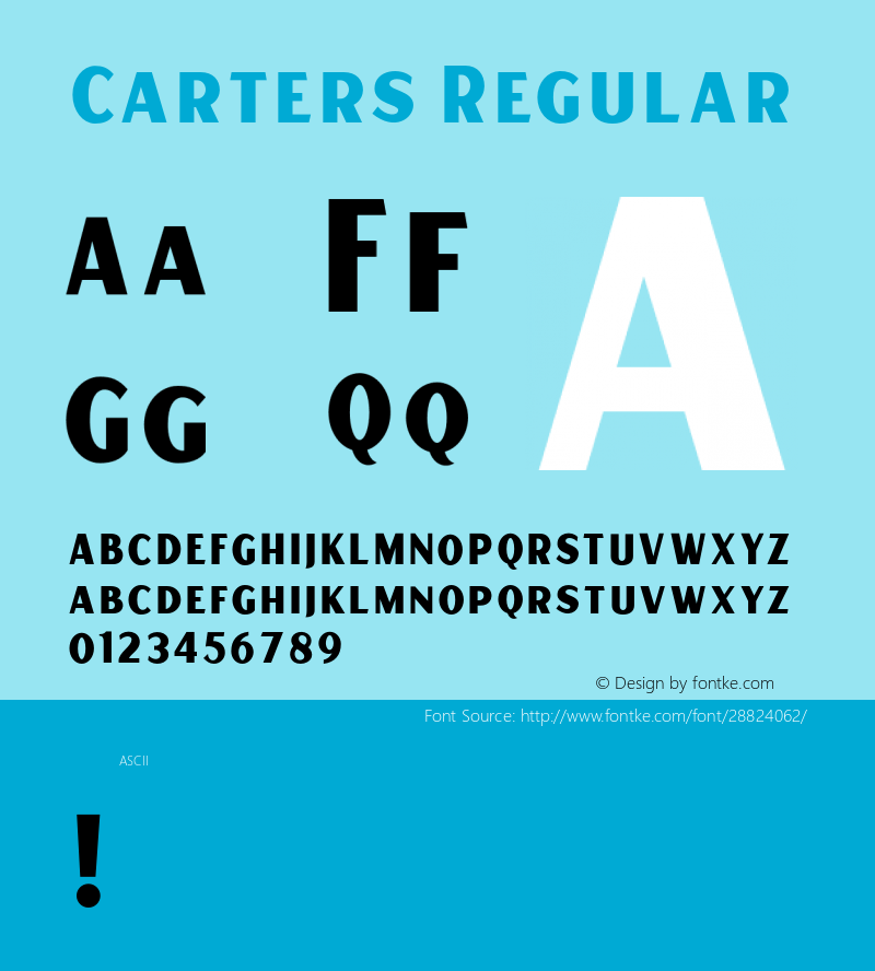 Carters Version 1.000 Font Sample