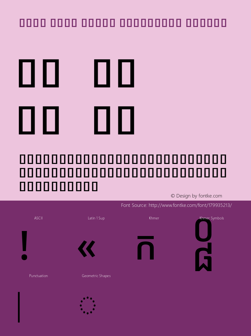 Noto Sans Khmer Condensed Medium Version 2.001; ttfautohint (v1.8.2)图片样张