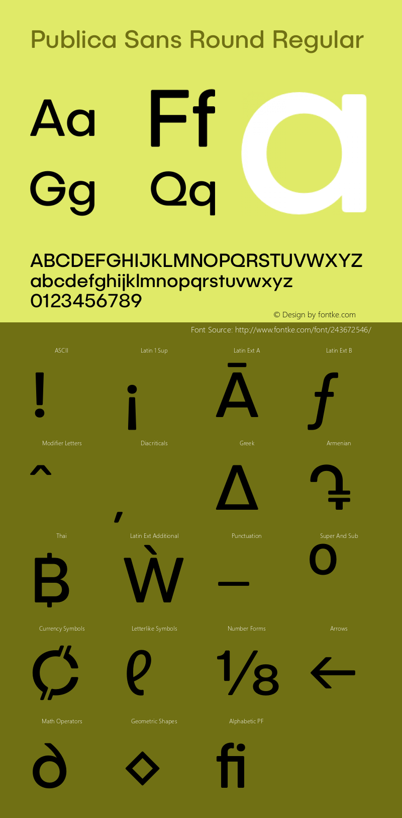 Publica Sans Round Regular Version 1.000 (2021-01-26) | FøM Mod图片样张