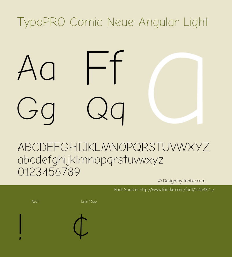 TypoPRO Comic Neue Angular Light Version 1.000 Font Sample