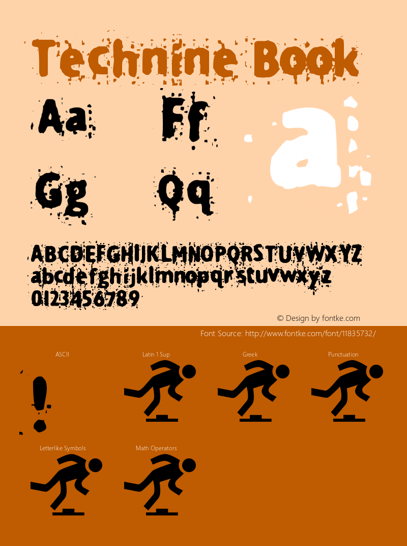 Technine Book Version Macromedia Fontograp Font Sample