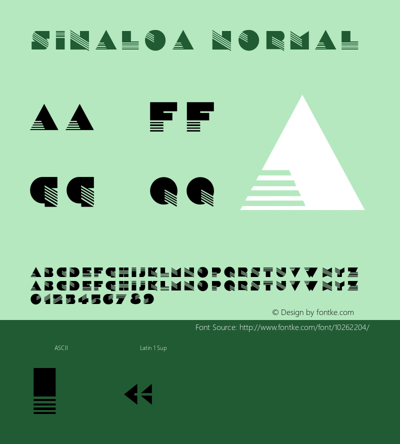 Sinaloa Normal 1.000 Font Sample