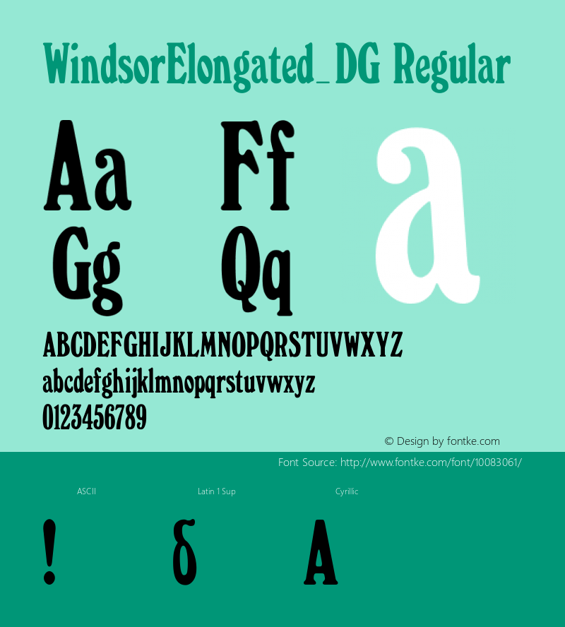 WindsorElongated_DG Regular Converted from H:\NEW\WNDE__DG.TF1 by ALLTYPE Font Sample
