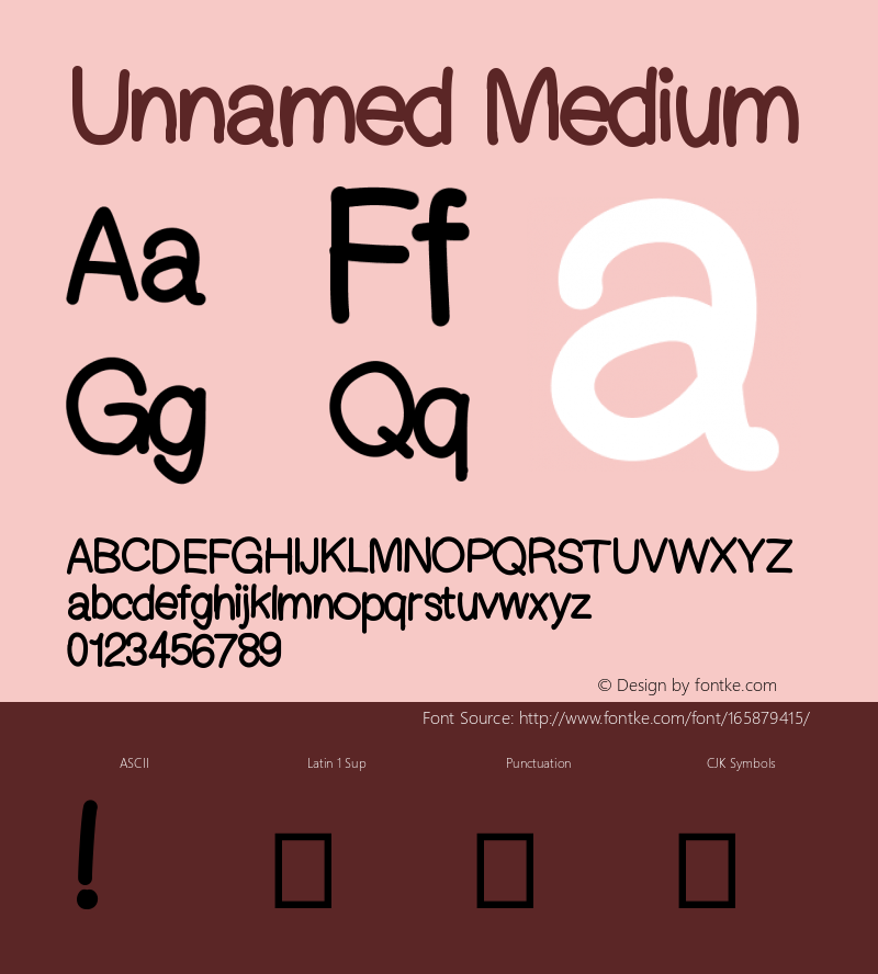 Unnamed Version 001.000 Font Sample