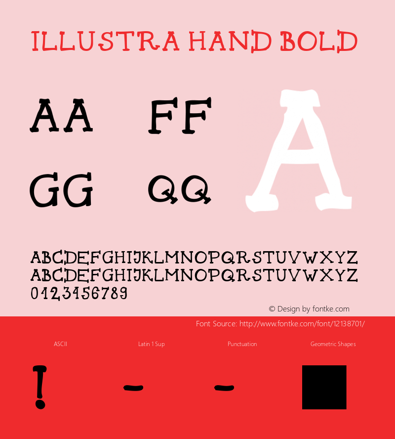 Illustra Hand Bold Version 1.00 January 12, 2014, initial release Font Sample