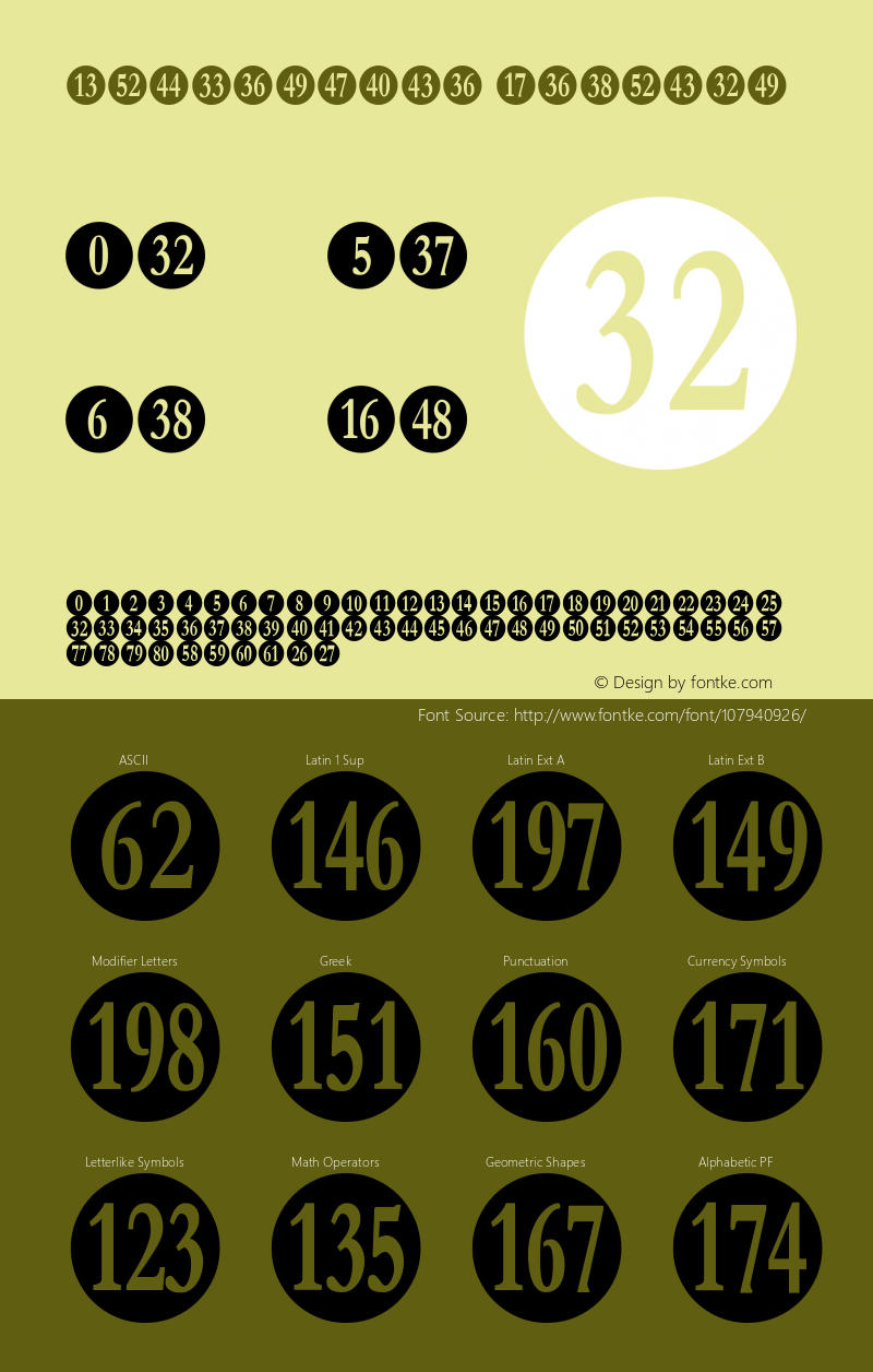 Numberpile-Regular Version 3.103 Font Sample