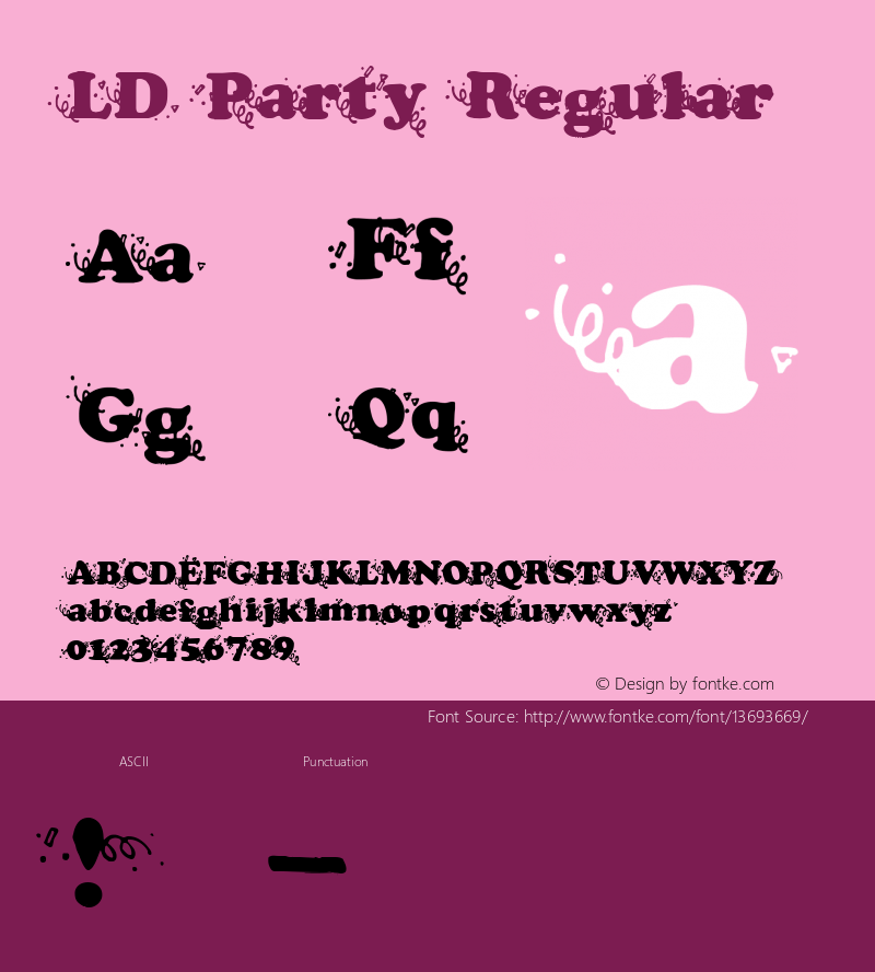 LD Party Regular Version 001.001 Font Sample