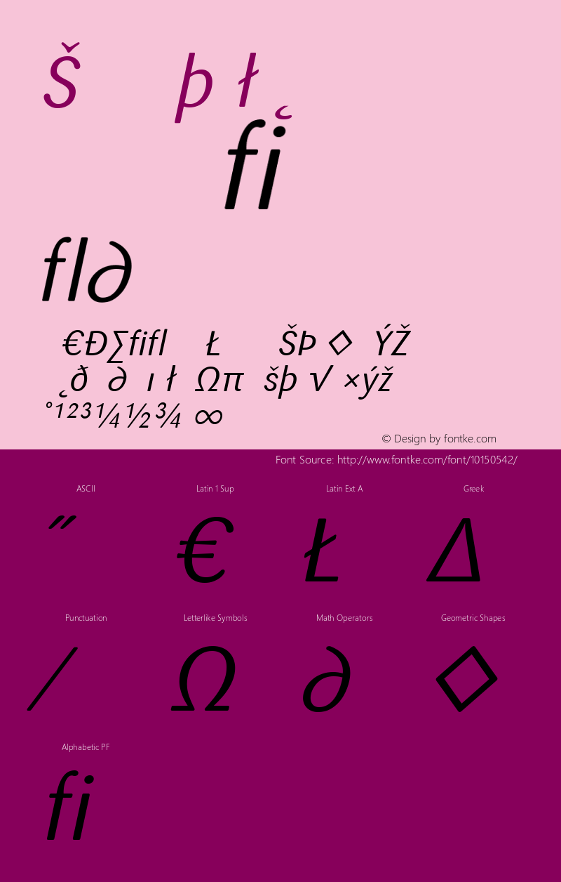 Sari Italic Version 001.000 Font Sample