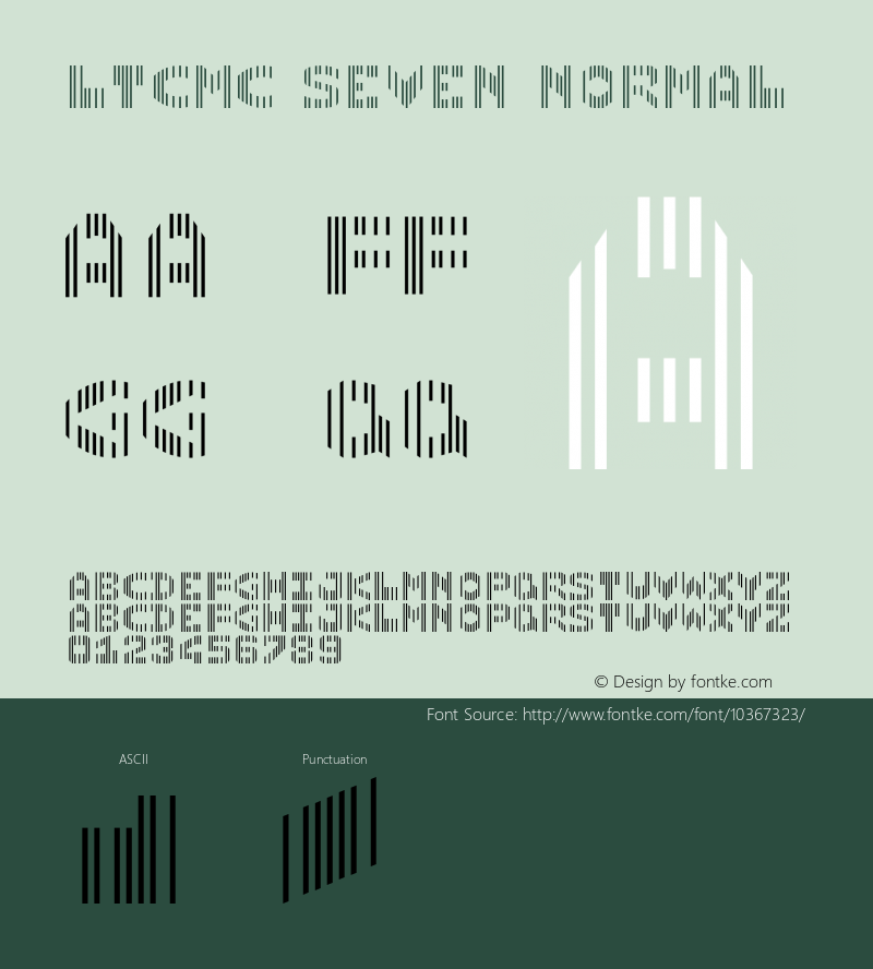LTCmc Seven Normal Lino 17.03.1997 Font Sample