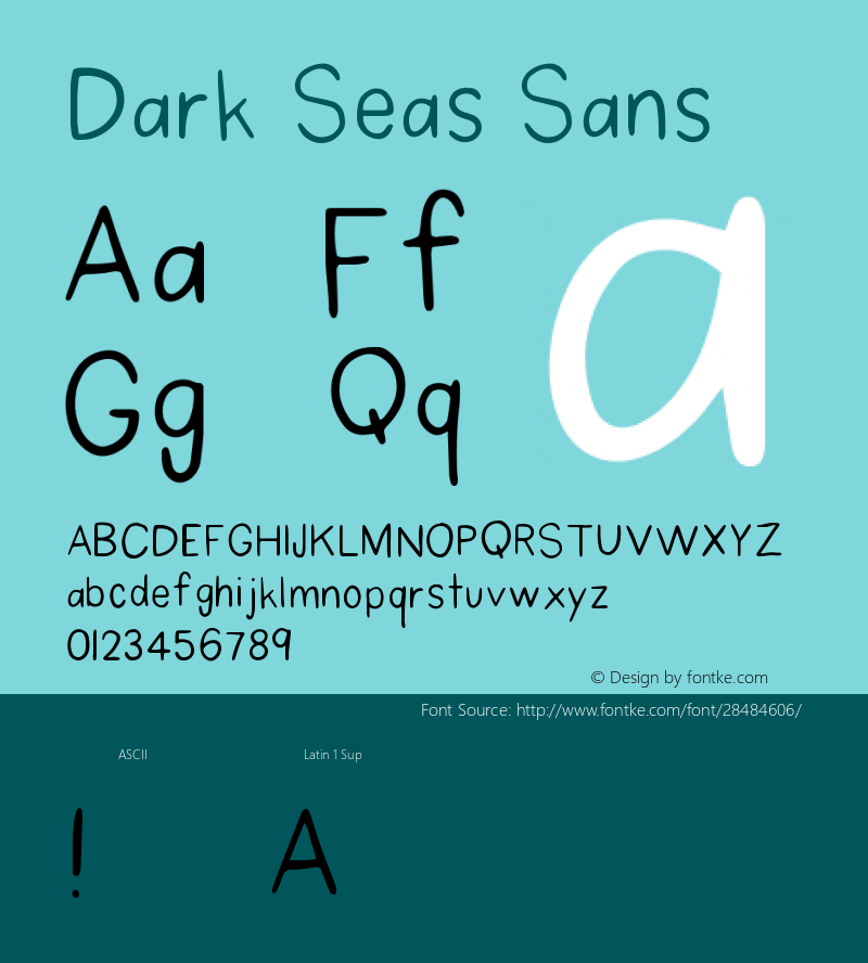 Dark Seas Sans Version 1.002;Fontself Maker 2.3.5 Font Sample