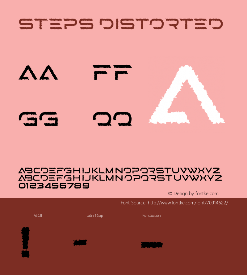 STEPS Distorted Version 1.00;June 19, 2020;FontCreator 13.0.0.2620 32-bit Font Sample
