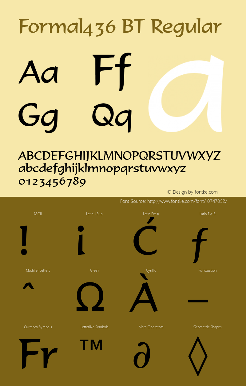 Formal436 BT Regular mfgpctt-v1.62 Thursday, April 15, 1993 12:16:49 pm (EST) Font Sample