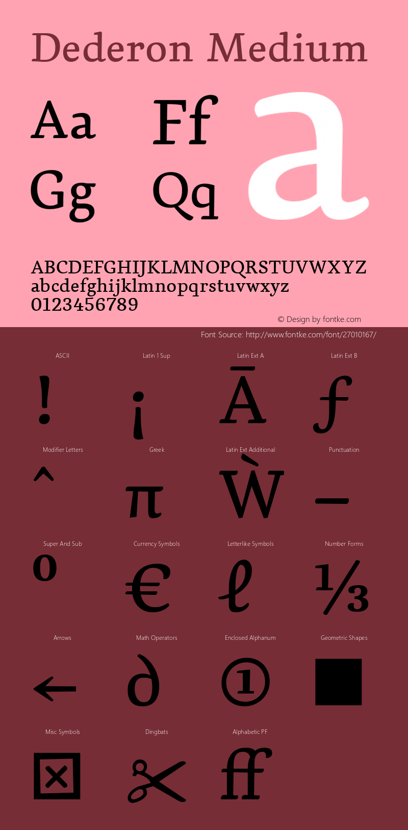 Dederon Version 2.000 Font Sample