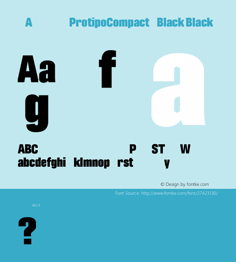 MAIIXI+ProtipoCompact-Black Version 1.0 Font Sample