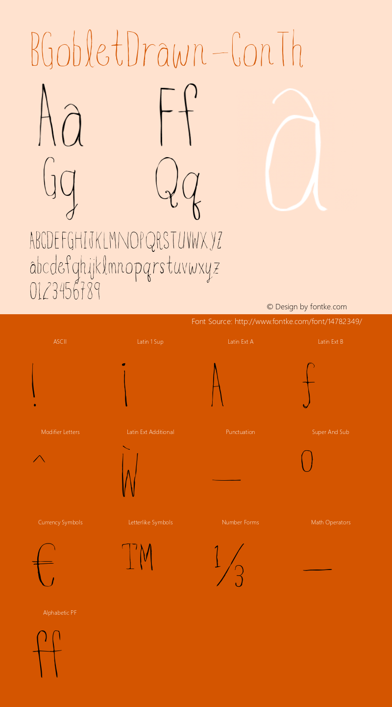 BGobletDrawn-ConTh ☞ Version 1.000;PS 001.001;hotconv 1.0.56;com.myfonts.insigne.blue-goblet-drawn.cond-thin.wfkit2.3UVE Font Sample
