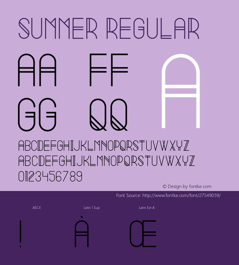 Summer Version 1.002;Fontself Maker 3.0.0-0 Font Sample