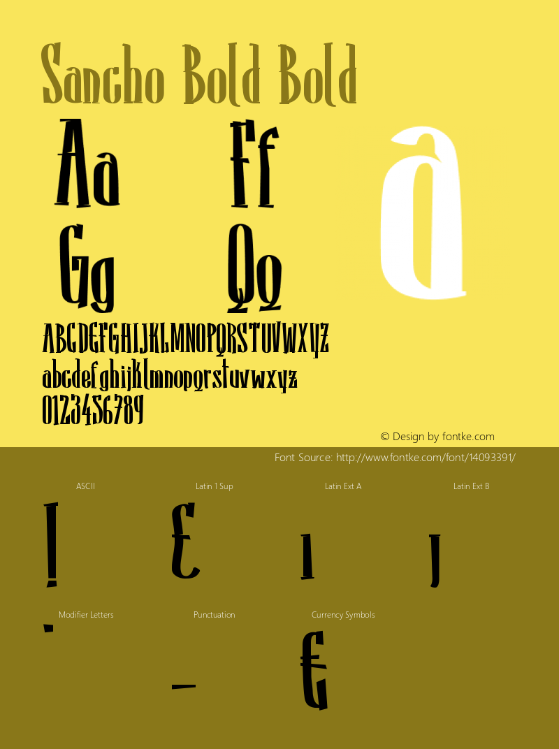 Sancho Bold Bold Version 1.001;PS 001.001;hot Font Sample