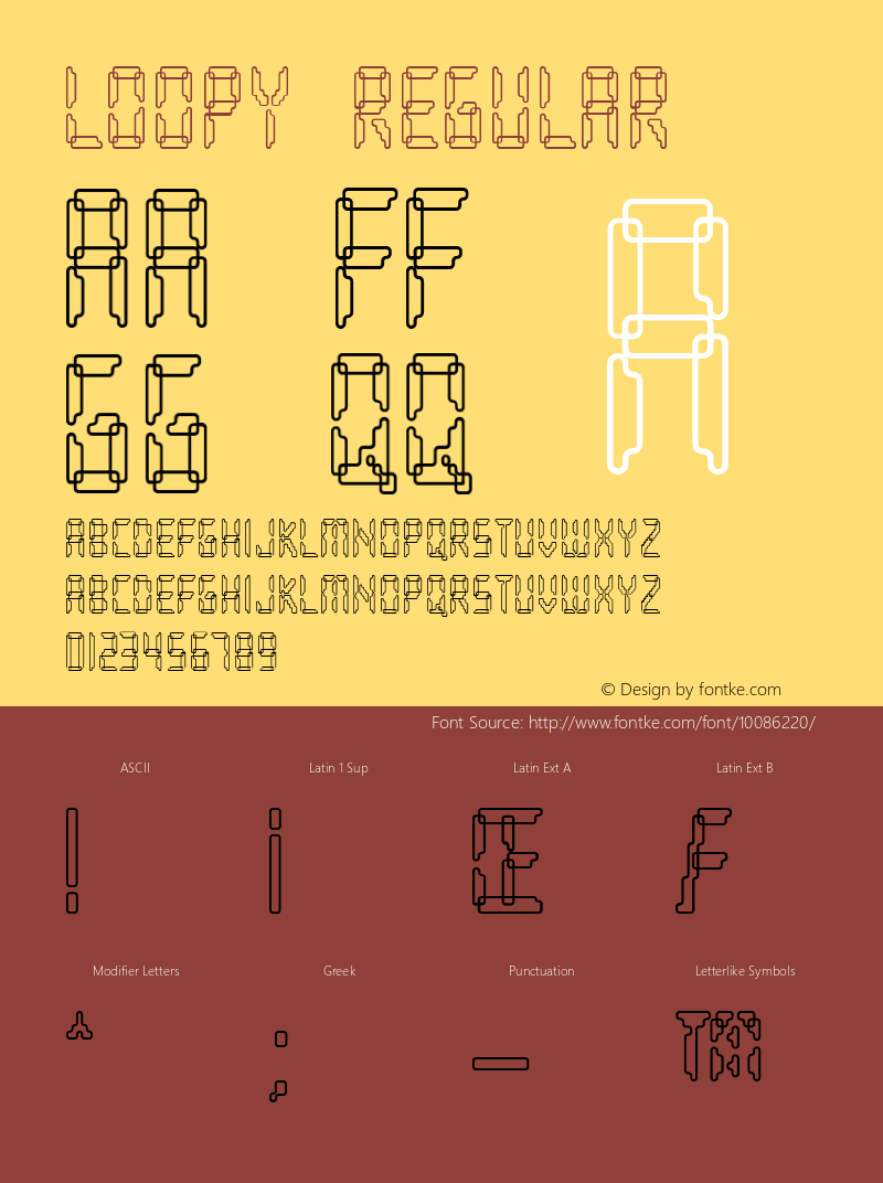 Loopy Regular 1.0 Font Sample